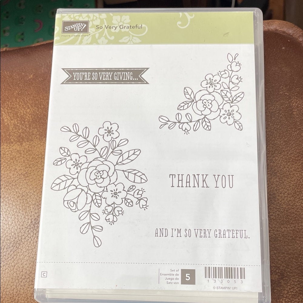 Stampin' Up! So Very Grateful Thank You Card Set - Black and White